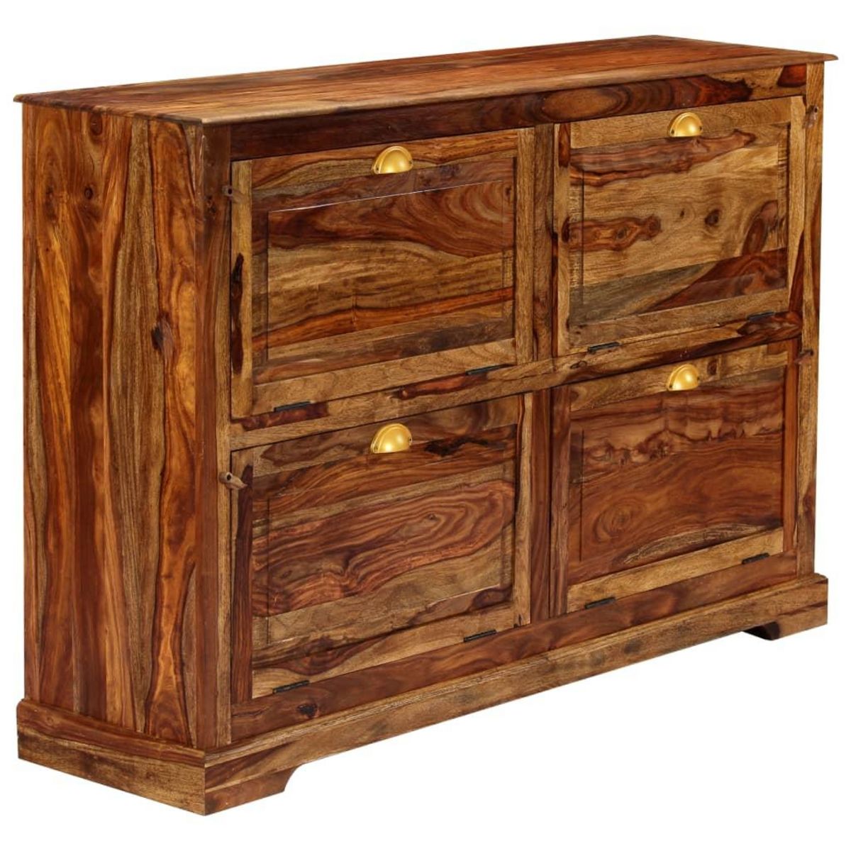 VIDAXL Armoire a chaussures 140 x 35  x 90 cm Bois massif de Sesham