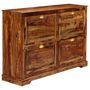 Voir la diapositive 1 : VIDAXL Armoire a chaussures 140 x 35  x 90 cm Bois massif de Sesham