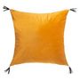 Voir la diapositive 2 : Paris Prix Coussin Déco en Velours  Sti  40x40cm Ocre