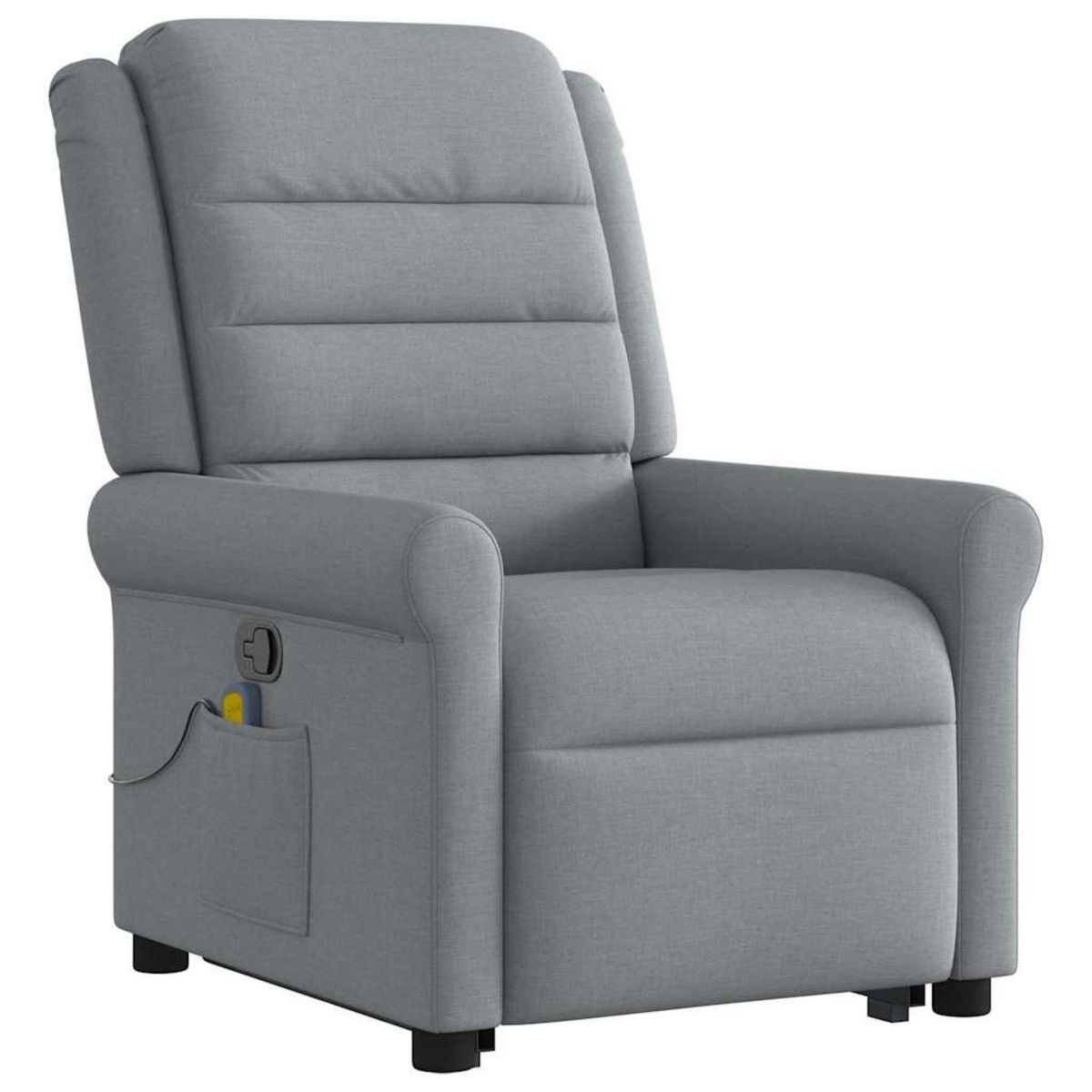 VIDAXL Fauteuil de massage inclinable Gris clair Tissu