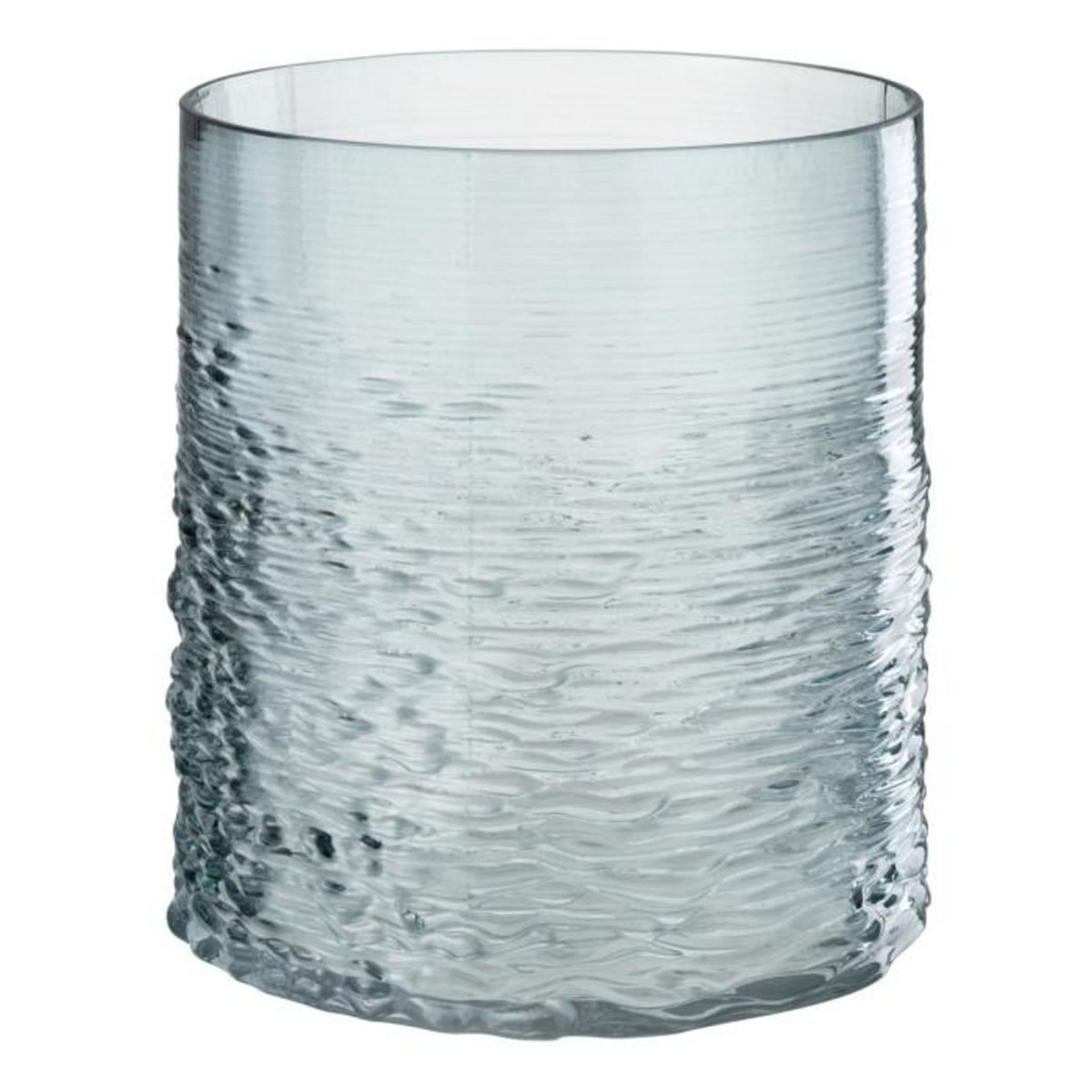 Paris Prix Photophore en Verre Design  Sladia  22cm Bleu