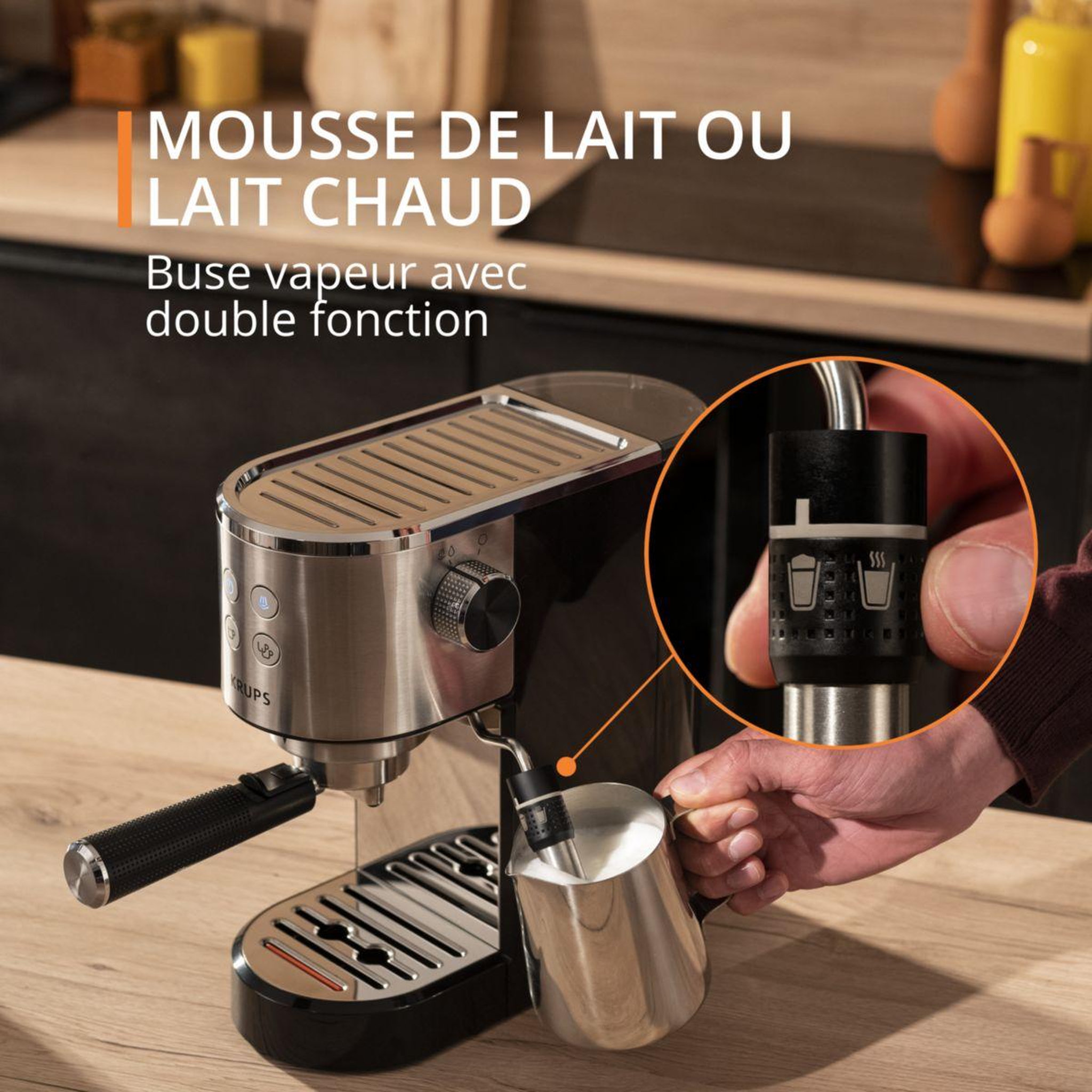 Voir la diapositive 3 : KRUPS Machine à expresso xp444c10 pompe virtuoso +