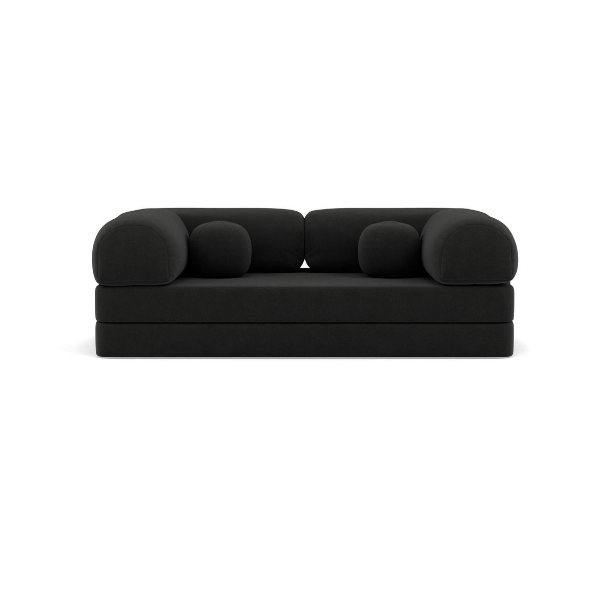 LISA DESIGN Nebula - canapé 3 places convertible en velours texturé