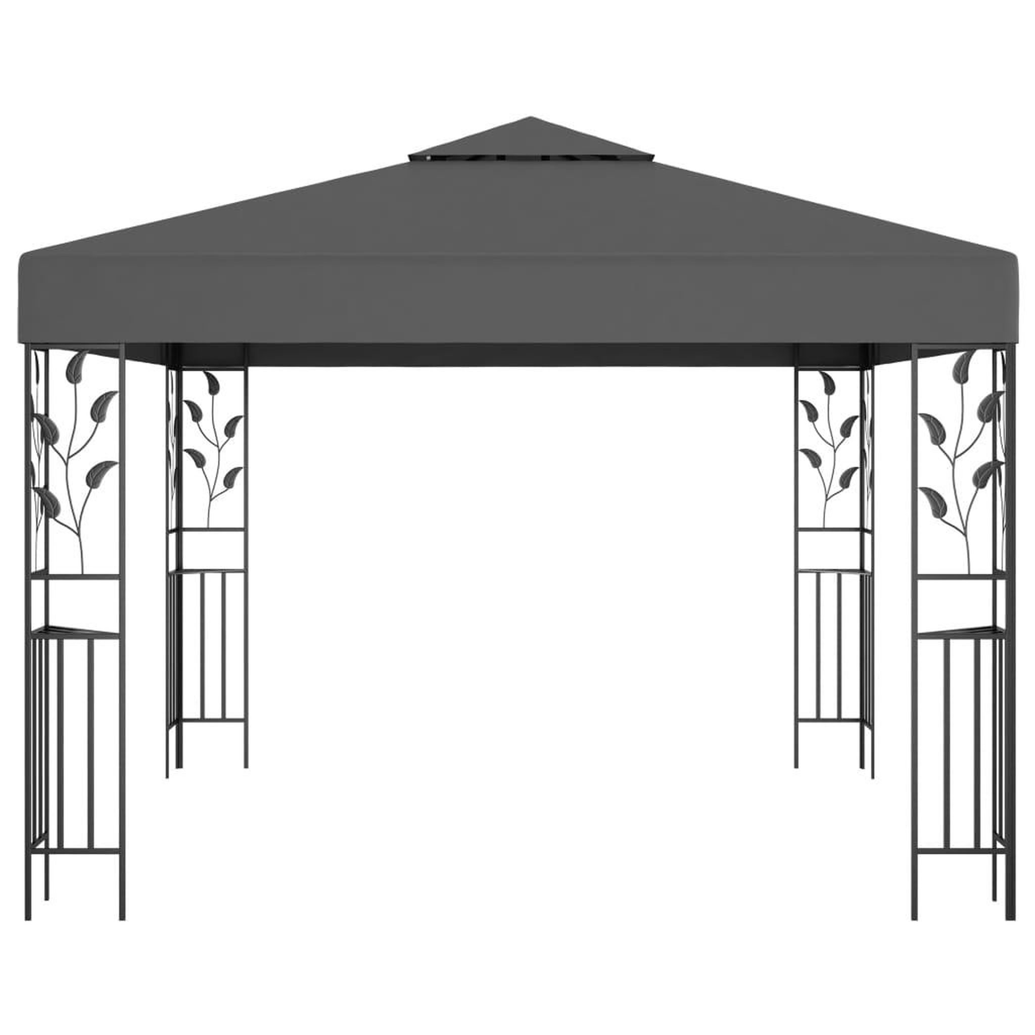 Voir la diapositive 4 : VIDAXL Tonnelle avec guirlande lumineuse a LED 3x3 m Anthracite
