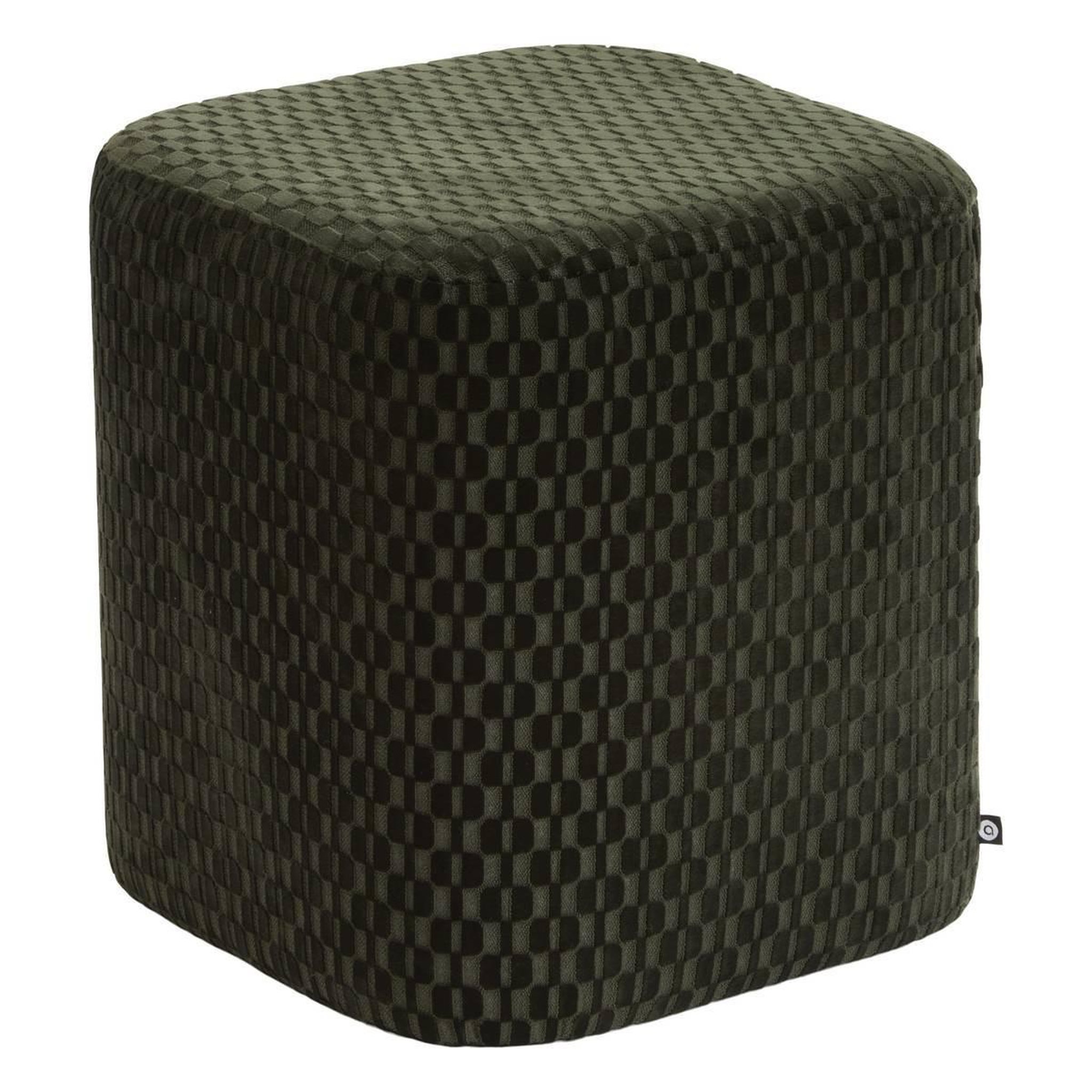 ATMOSPHERA Pouf en Velours  Selia  38cm Vert Cèdre