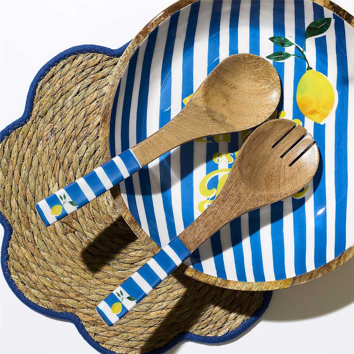 Paris Prix Couverts à Salade en Bois  Dolce Vita  30cm Bleu