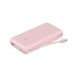 Belkin Batterie externe 20000 mAh avec cable USB-C intégre pink