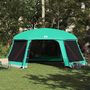 Voir la diapositive 4 : VIDAXL Tente piscine toit amovible parois maille vert d'eau 618x532 cm