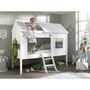 Voir la diapositive 6 : Paris Prix Pack - Lit Cabane Enfant, Sommier & 4 Rideaux  Charlotte  90x200cm Blanc