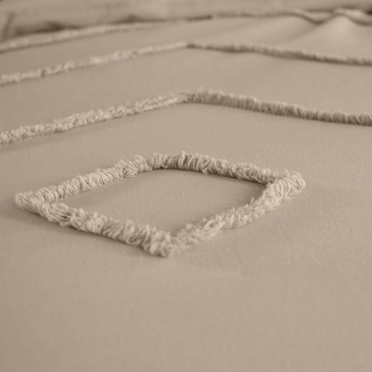 Home collection Parure de couette tuftées en coton lavé - akoe
