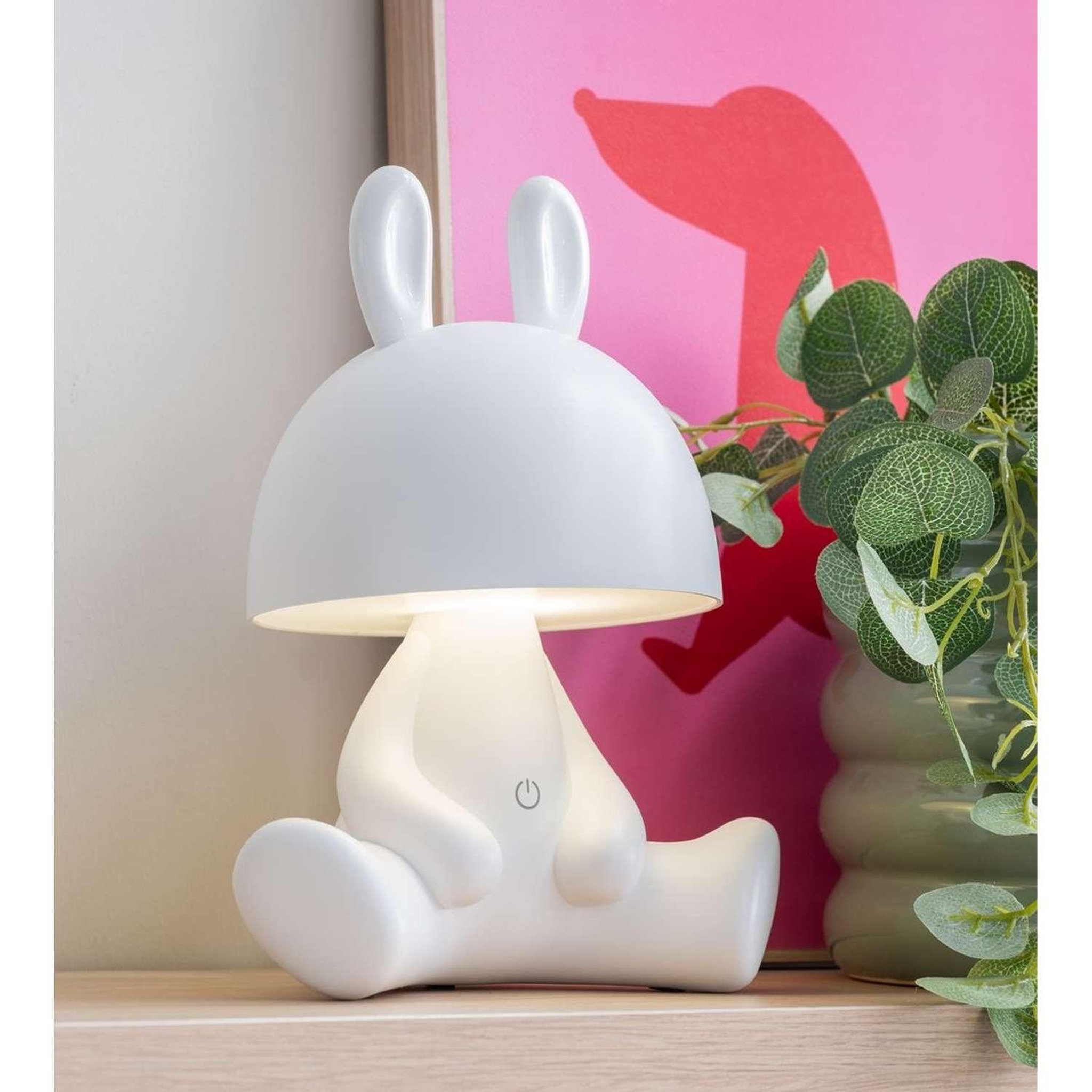Voir la diapositive 2 : Leitmotiv Lampe pour enfant lapin - blanc