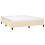 Voir la diapositive 3 : VIDAXL Cadre de lit sans matelas creme 160x200 cm tissu