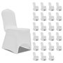Voir la diapositive 1 : VIDAXL Housses elastiques de chaise Blanc 24 pcs