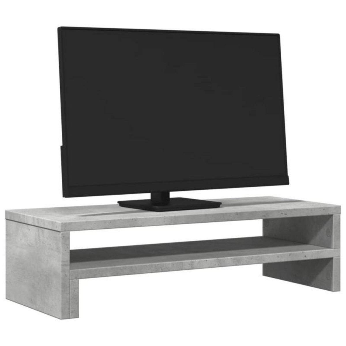 VIDAXL Support de moniteur gris béton 54x22x15 cm bois d ingénierie