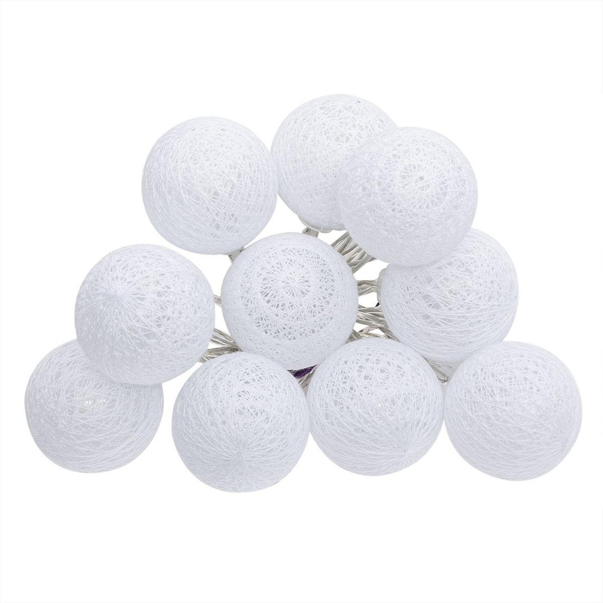 ATMOSPHERA Guirlande LED 10 boules - Blanc