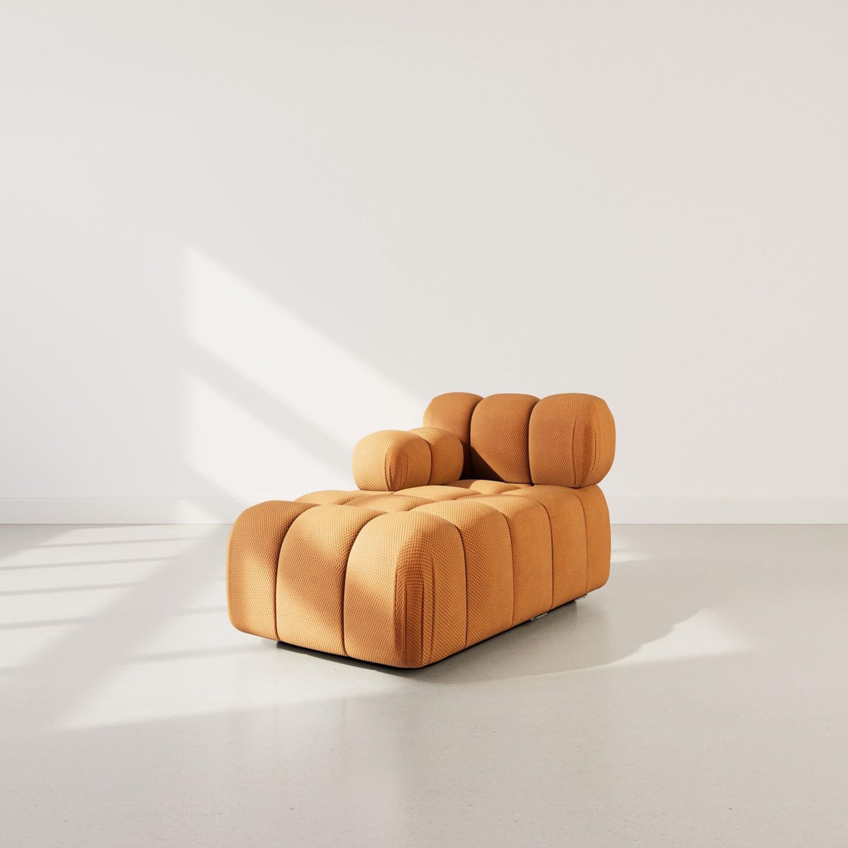 LISA DESIGN Ruby - module d'assise méridienne gauche en velours texturé