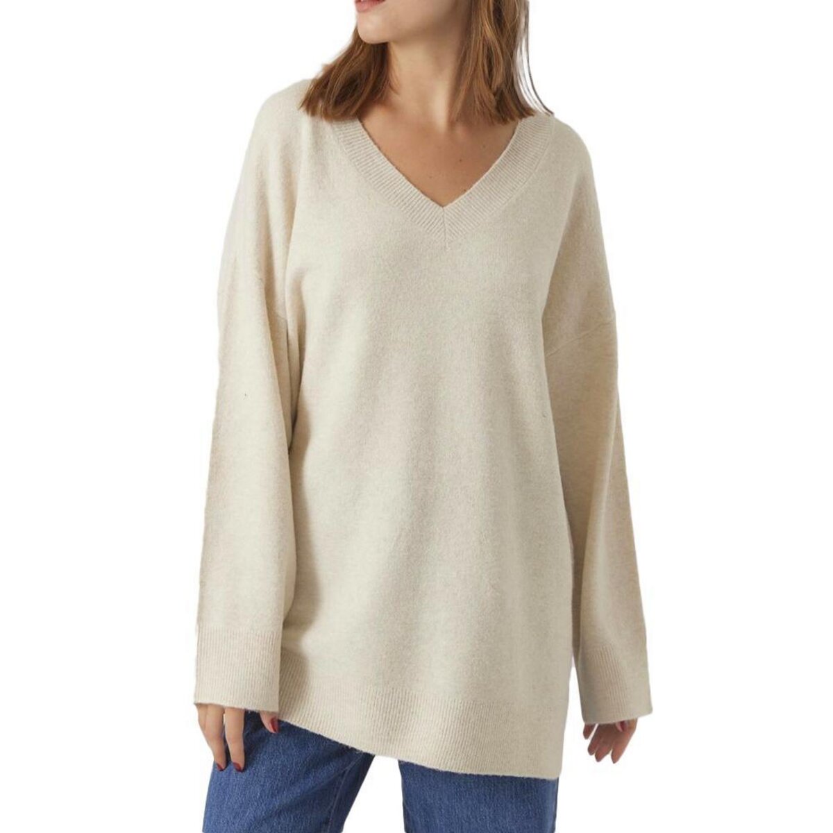 Vero Moda Pull Beige Femme Vero  oda Doffy 10290710