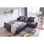 Voir la diapositive 3 : BEST MOBILIER Lena - canapé d'angle droit convertible - 5 places - gris foncé - style scandinave - gris foncé