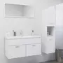 VIDAXL Ensemble de meubles de salle de bain Blanc Agglomere