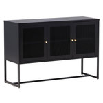 Paris Prix Bahut 3 Portes en Métal  Malla  120cm Noir