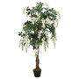 Voir la diapositive 2 : VIDAXL Glycine artificielle 840 feuilles 120 cm vert et blanc