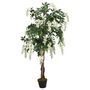 Voir la diapositive 2 : VIDAXL Glycine artificielle 840 feuilles 120 cm vert et blanc