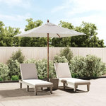 VIDAXL Parasol de jardin avec mat en bois sable 198x198x231 cm