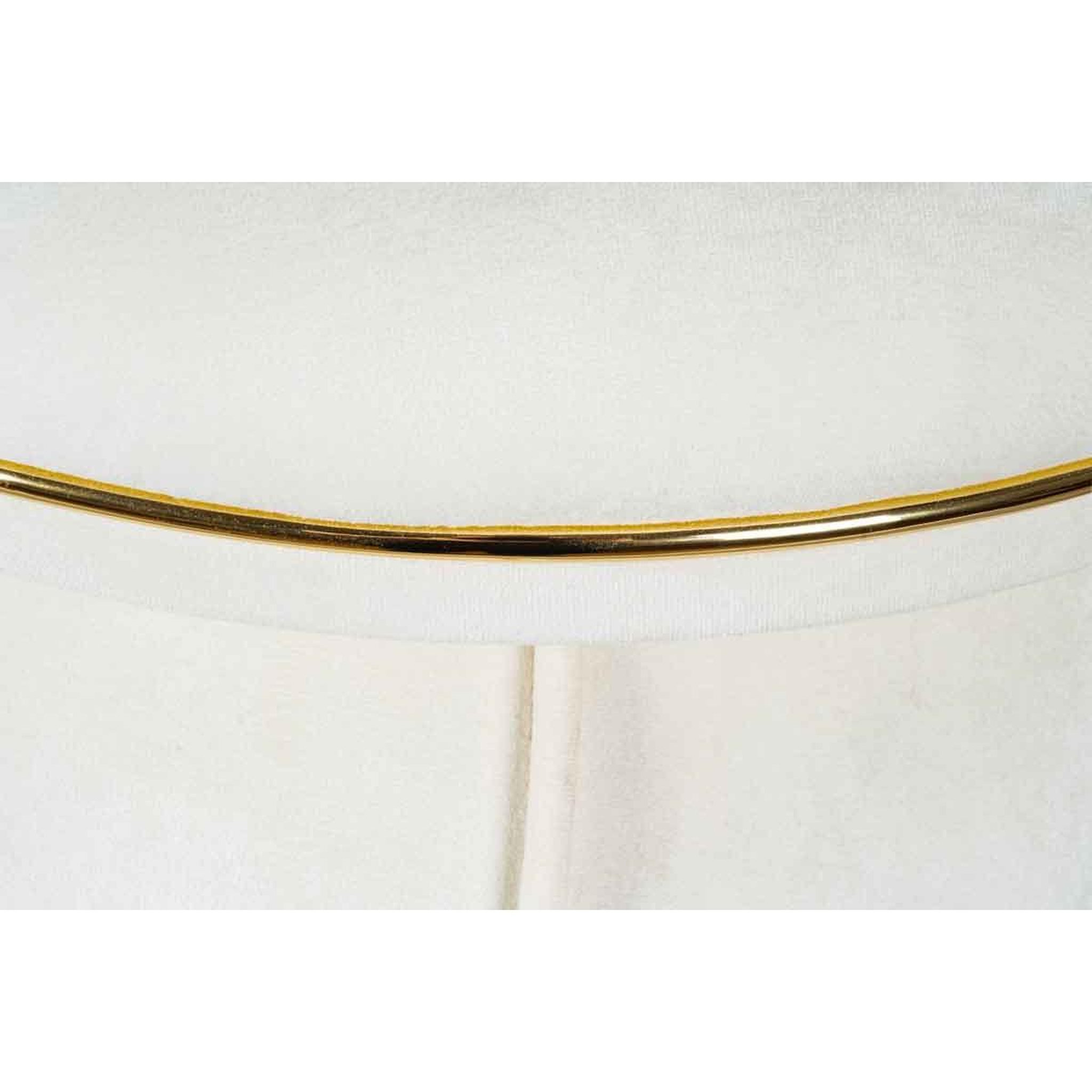 Voir la diapositive 3 : Paris Prix Tabouret rond design  corin  55cm ivoire & or