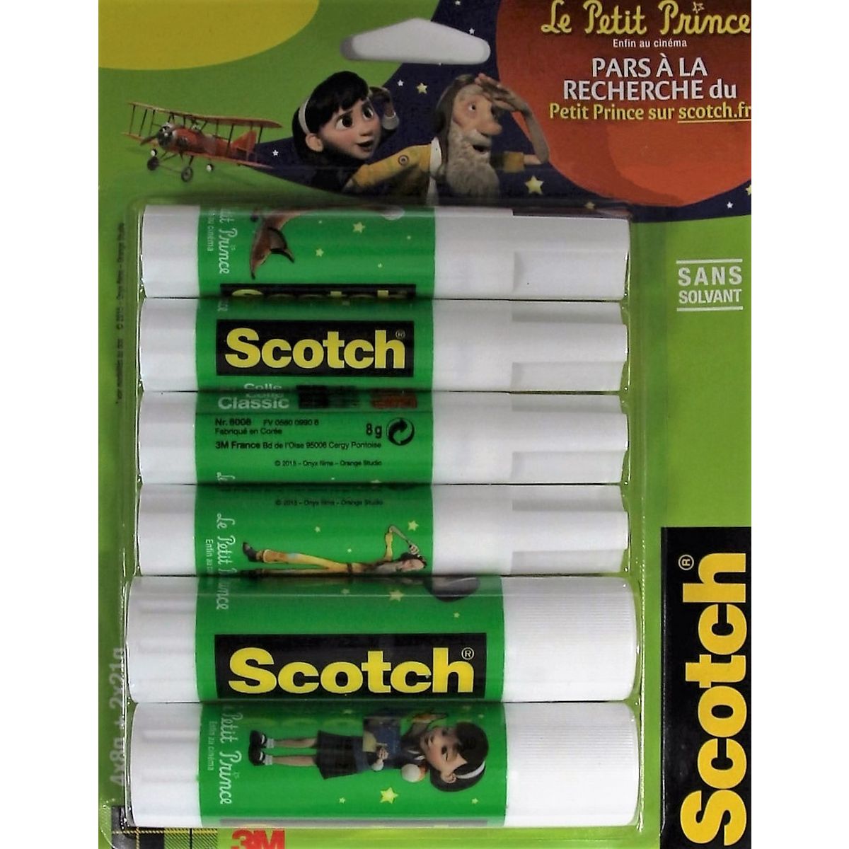 Lot de 4 bâtons colle 8grammes + 2 bâtons colle 21grammes Le petit prince