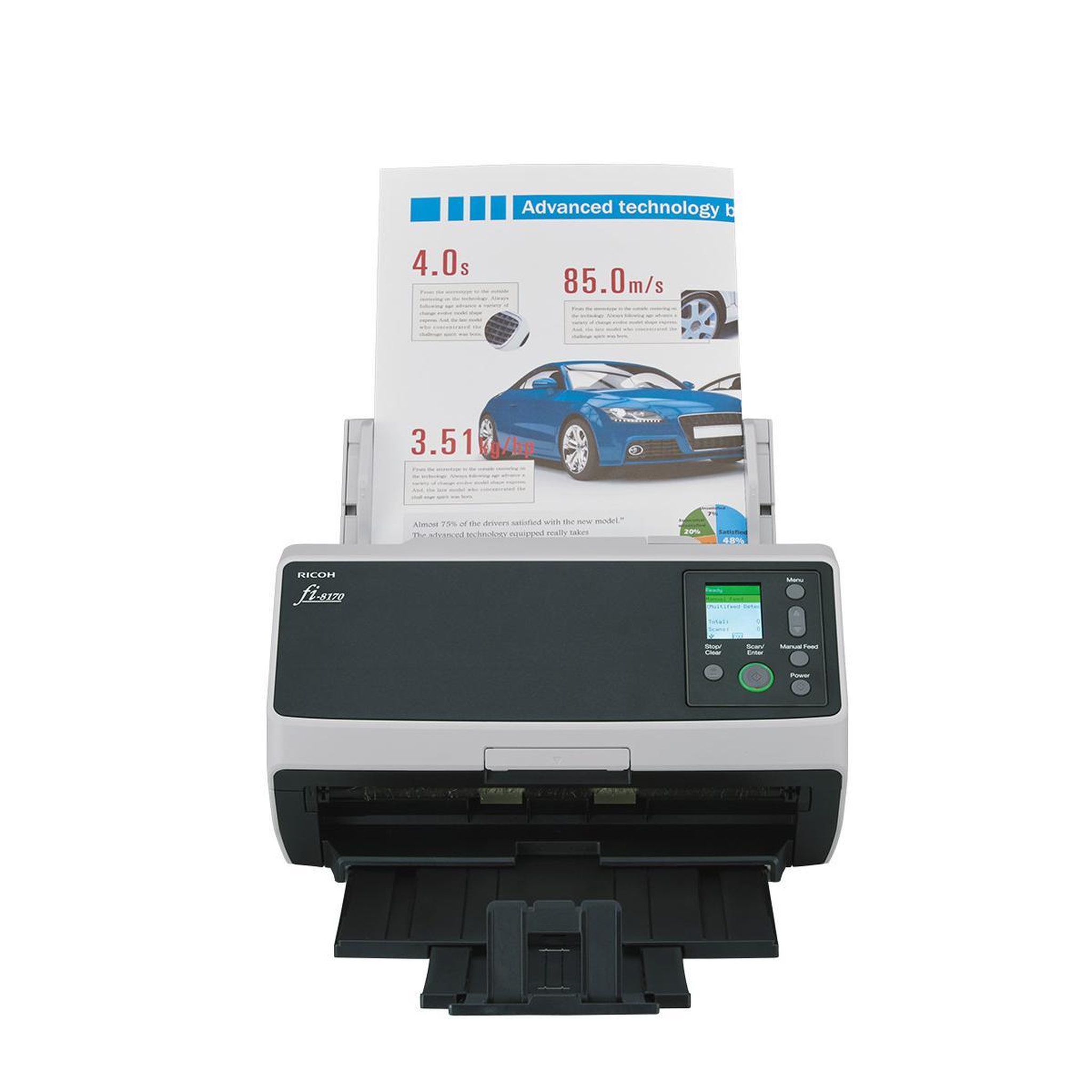 Voir la diapositive 3 : Ricoh Ricoh fi-8170 Numériseur chargeur automatique de documents (adf) + chargeur manuel 600 x 600 DPI A4 Noir, Gris