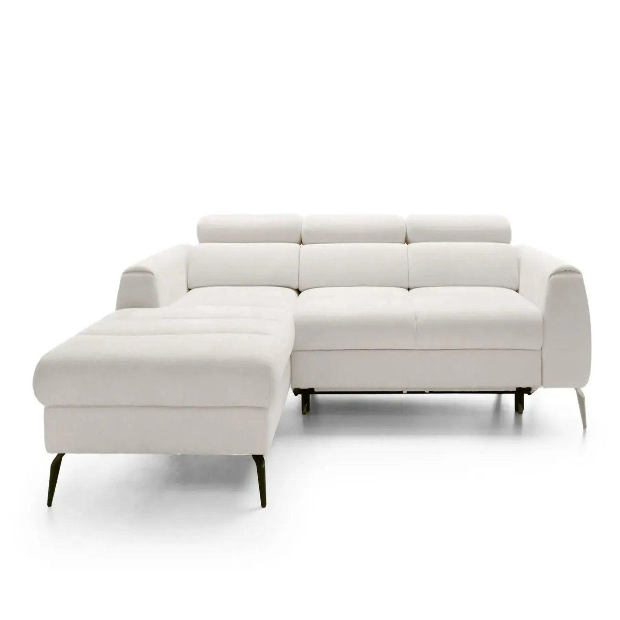 Voir la diapositive 1 : CASANOVA PARIS Clovis - canapé d'angle convertible tissu chiné