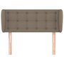 Voir la diapositive 3 : VIDAXL Tete de lit avec oreilles Taupe 103x23x78/88 cm Tissu