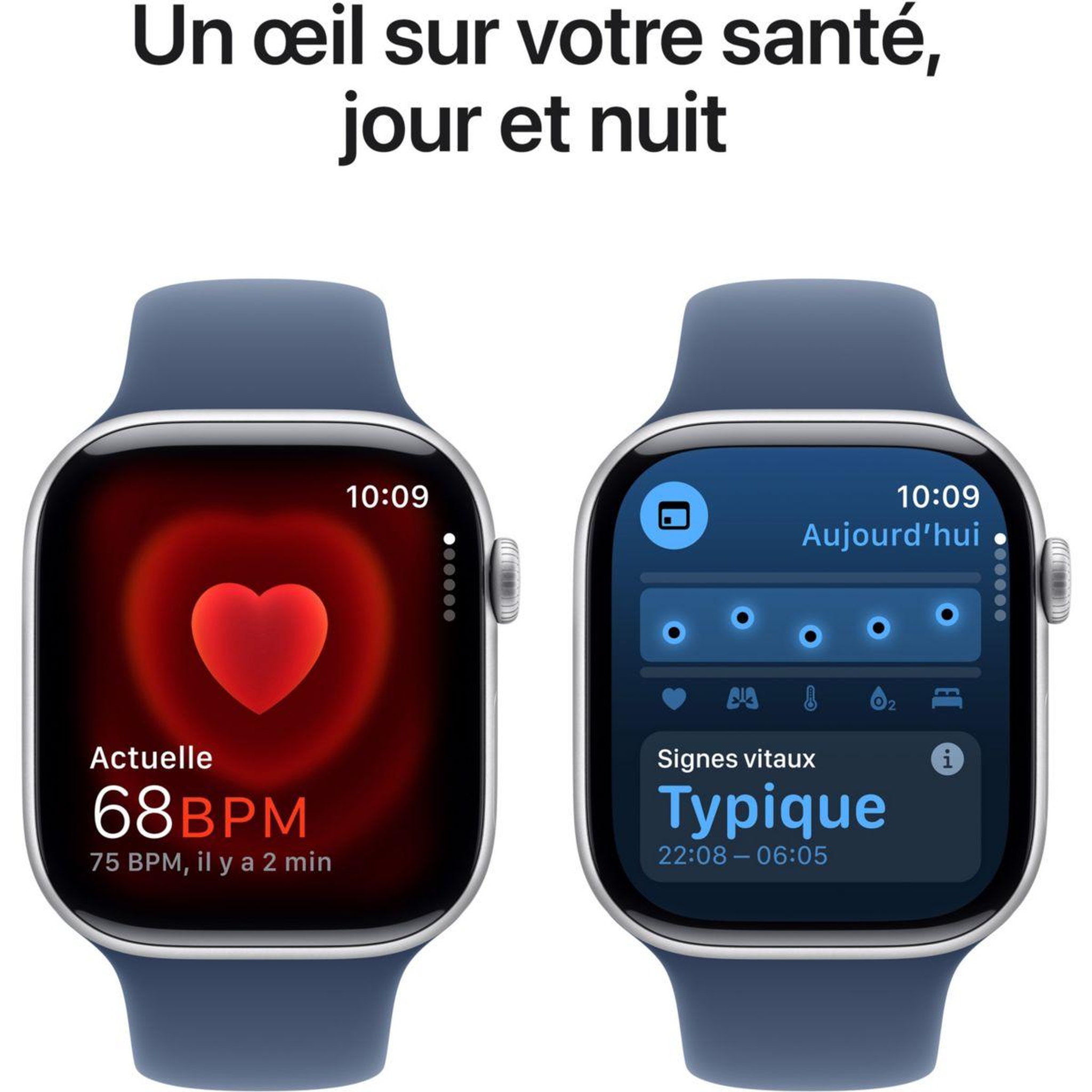 Voir la diapositive 5 : APPLE Montre connectée Serie 10 42mm Alu/Argent M/L