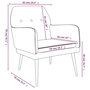 Voir la diapositive 6 : VIDAXL Fauteuil Bleu 62x79x79 cm Velours