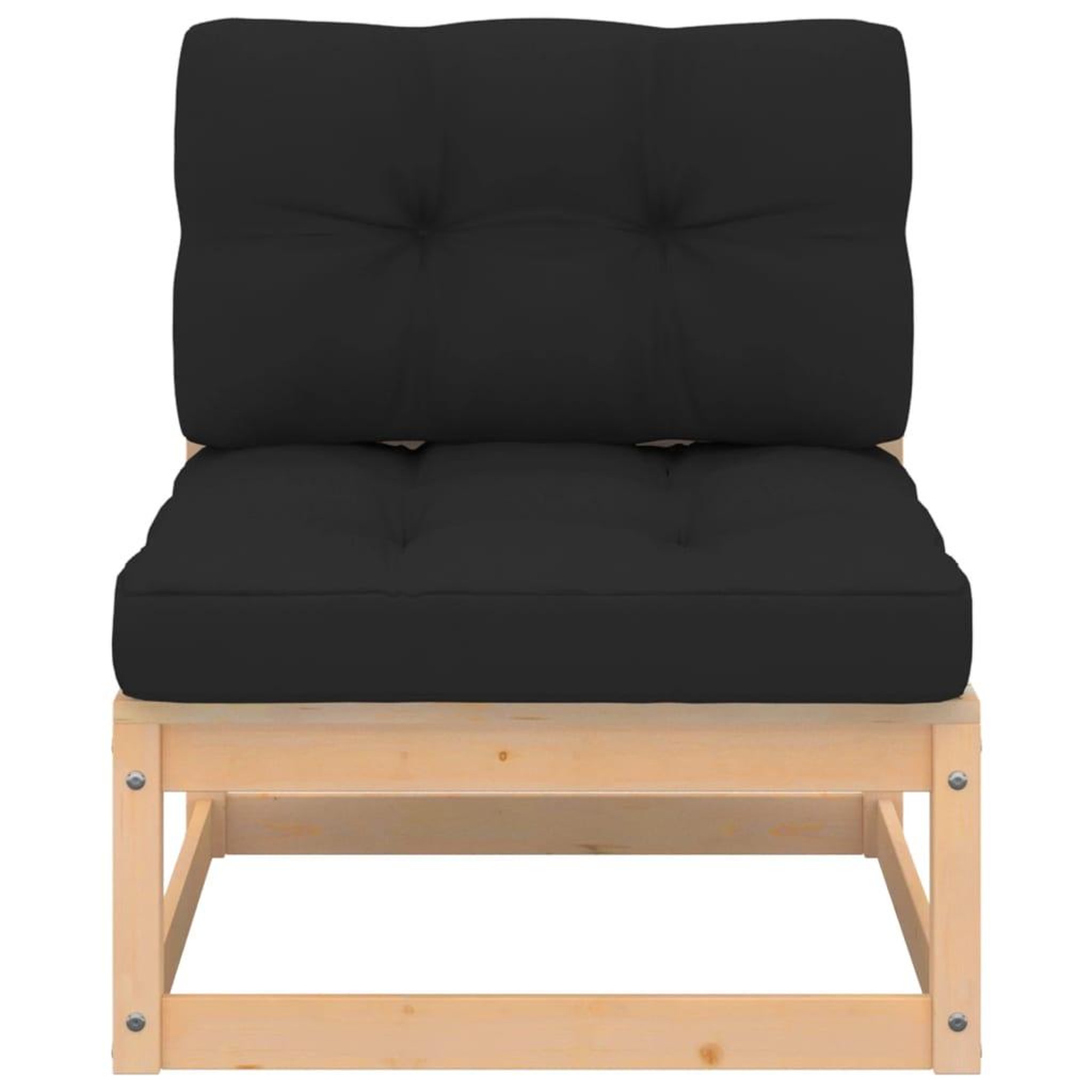 Voir la diapositive 5 : VIDAXL Salon de jardin 6 pcs avec coussins Bois de pin massif