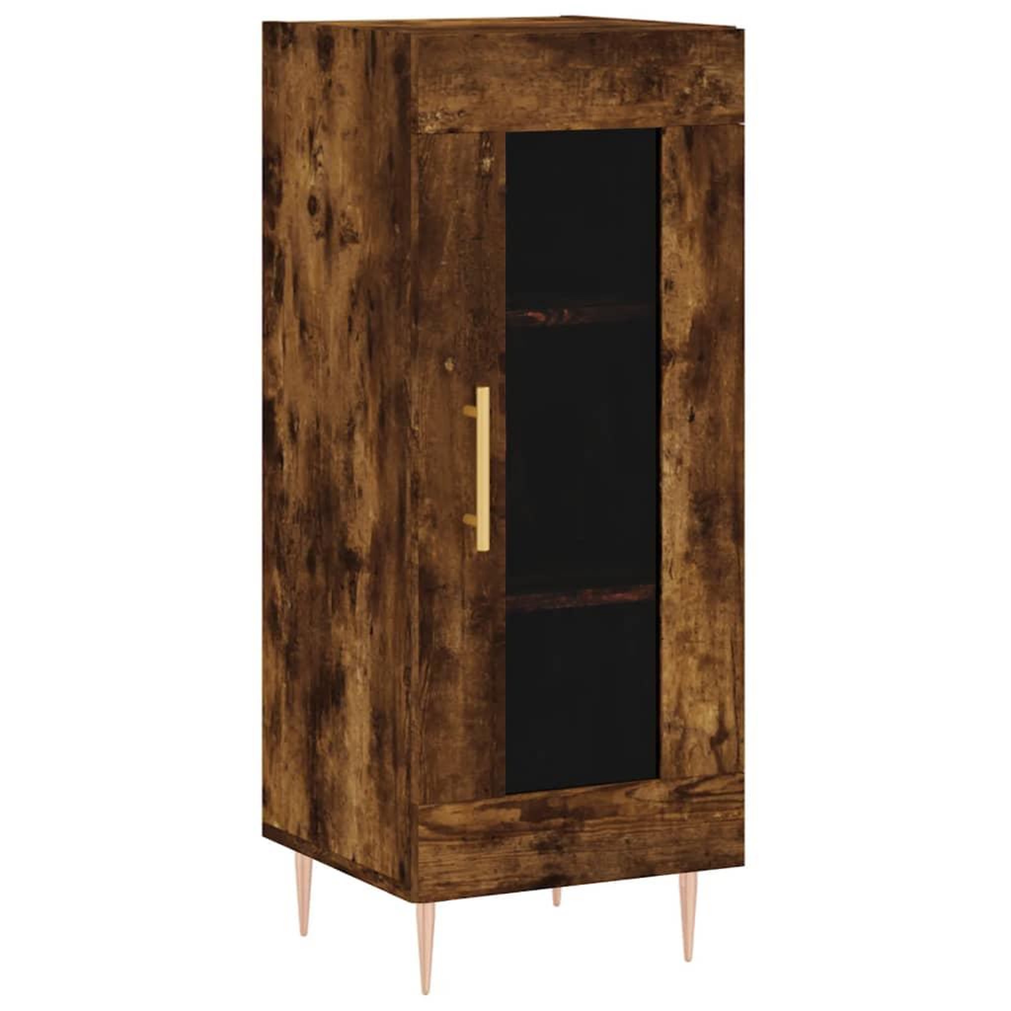 Voir la diapositive 2 : VIDAXL Buffet Chene fume 34,5x34x90 cm Bois d'ingenierie