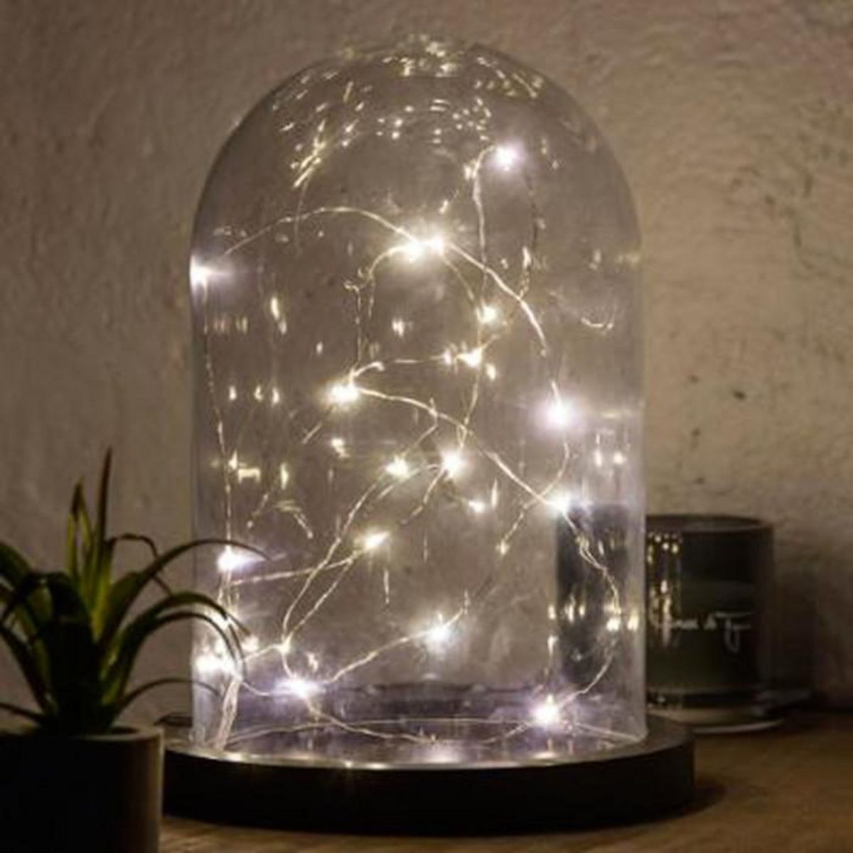 ATMOSPHERA Guirlande Lumineuse  20 Led Blanc Chaud  215cm Chrome