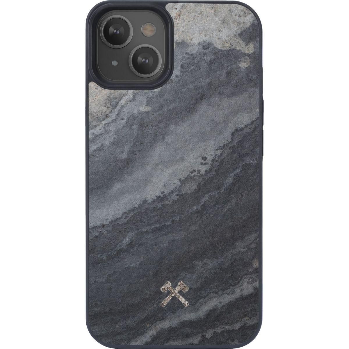 WOODCESSORIES Coque bumper iPhone 13 mini Bumper pierre MagSafe