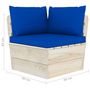 Voir la diapositive 6 : VIDAXL Salon de jardin palette 7 pcs avec coussins bois d'epicea
