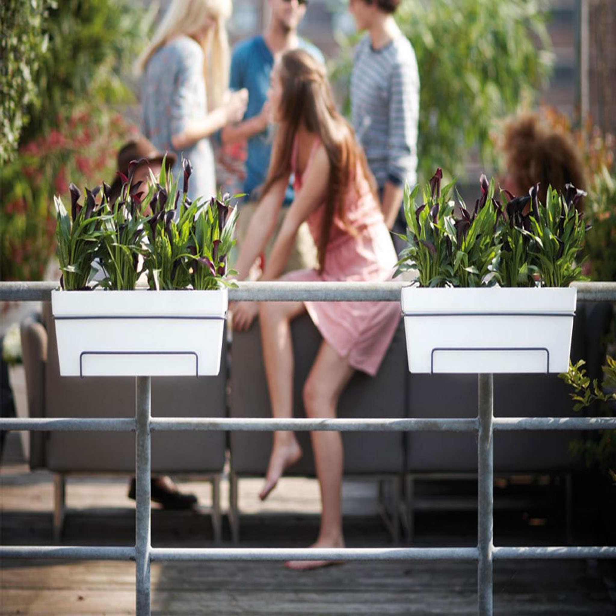 Voir la diapositive 3 : ELHO Balconnière Loft Urbain All In 1 - 50 cm - Blanc - Elho