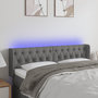 Voir la diapositive 1 : VIDAXL Tete de lit a LED Gris fonce 147x16x78/88 cm Tissu