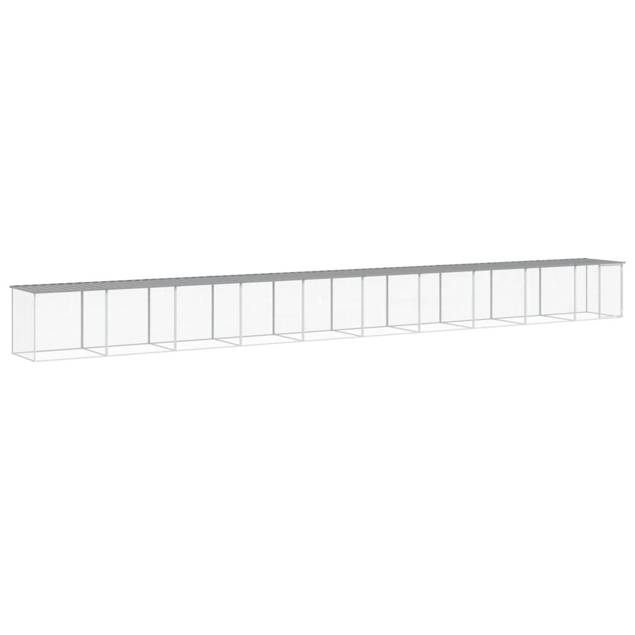 Voir la diapositive 2 : VIDAXL Poulailler avec toit gris clair 1003x98x90 cm acier galvanise