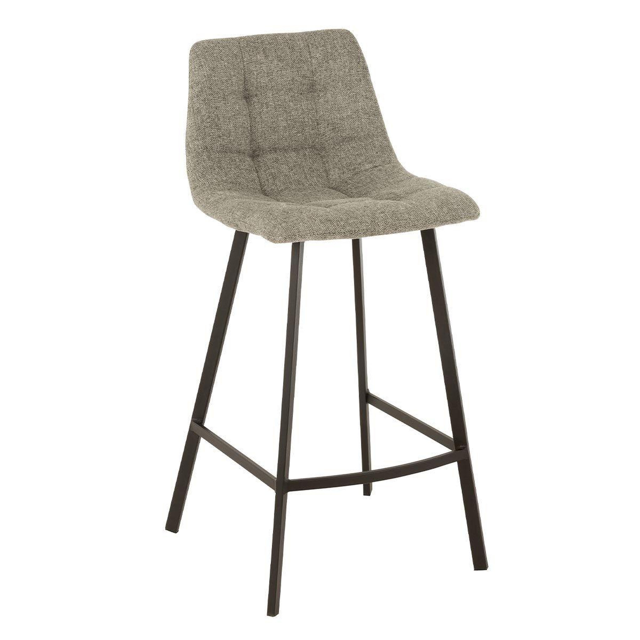 J-LINE Chaise de bar design  stéphane  97cm gris
