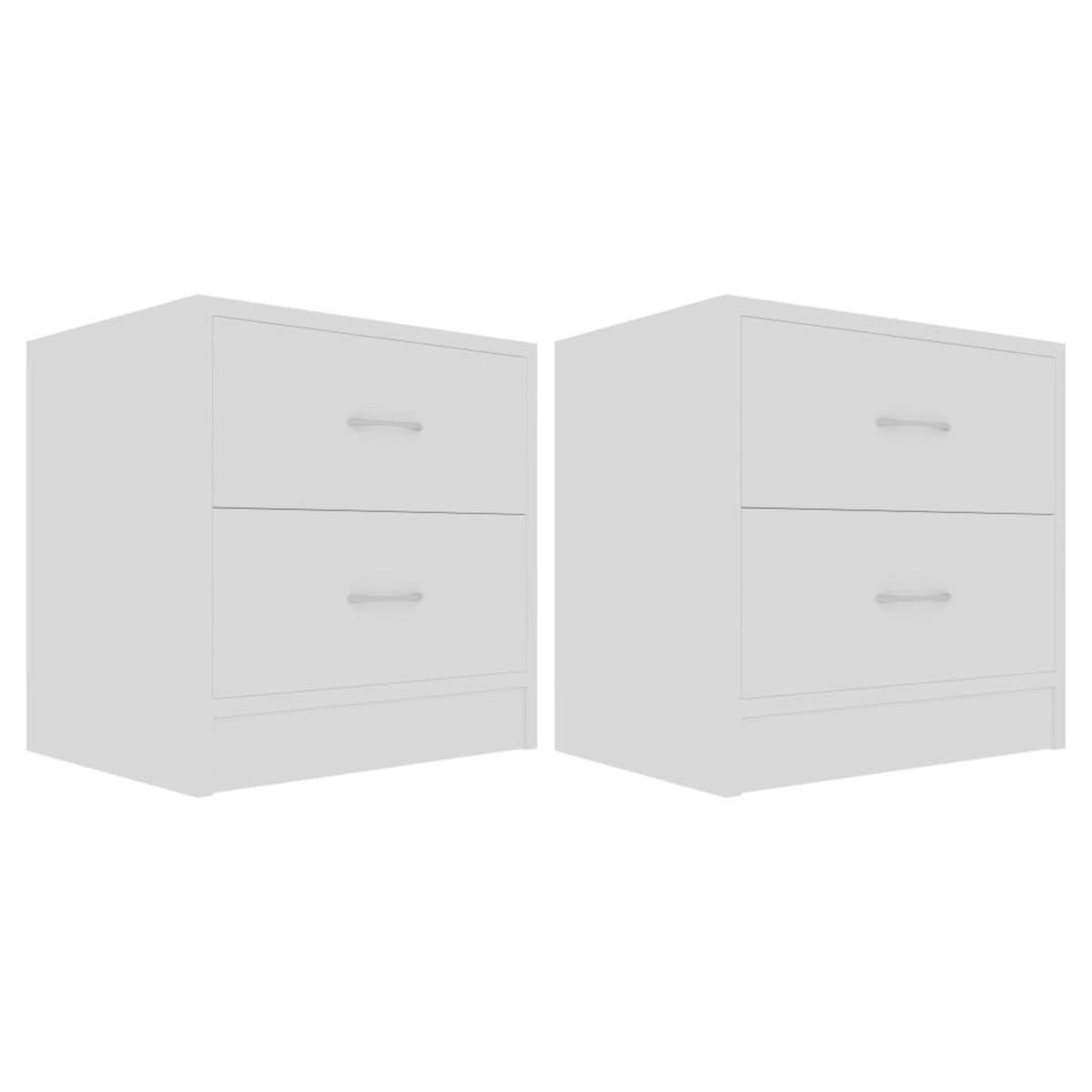 VIDAXL Tables de chevet 2 pcs Blanc 40x30x40 cm Bois d'ingenierie