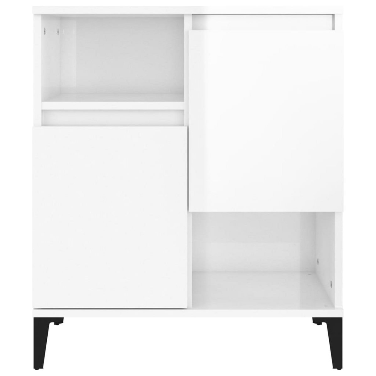 VIDAXL Buffet Blanc brillant 60x35x70 cm Bois d'ingenierie