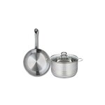 ELO Ensemble de 1 Poêle de cuisson 24 cm et 1 faitout 20 cm Elo Profi Brillant