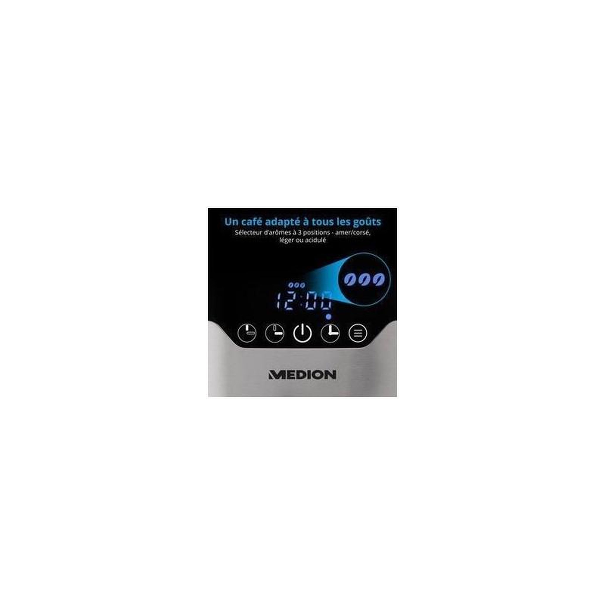 Voir la diapositive 5 : Medion Cafetiere filtre programmable avec carafe - MEDION - MD 18458 - isotherme - 900W - 1,2 L