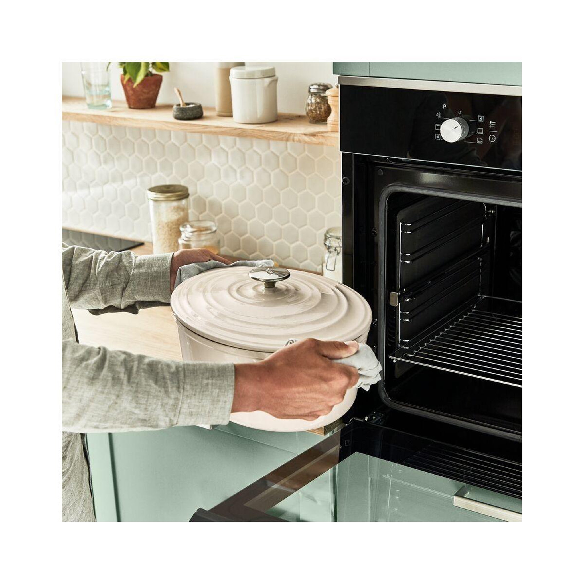 Voir la diapositive 5 : TEFAL Cocotte Fonte LOV faitout 34cm beige