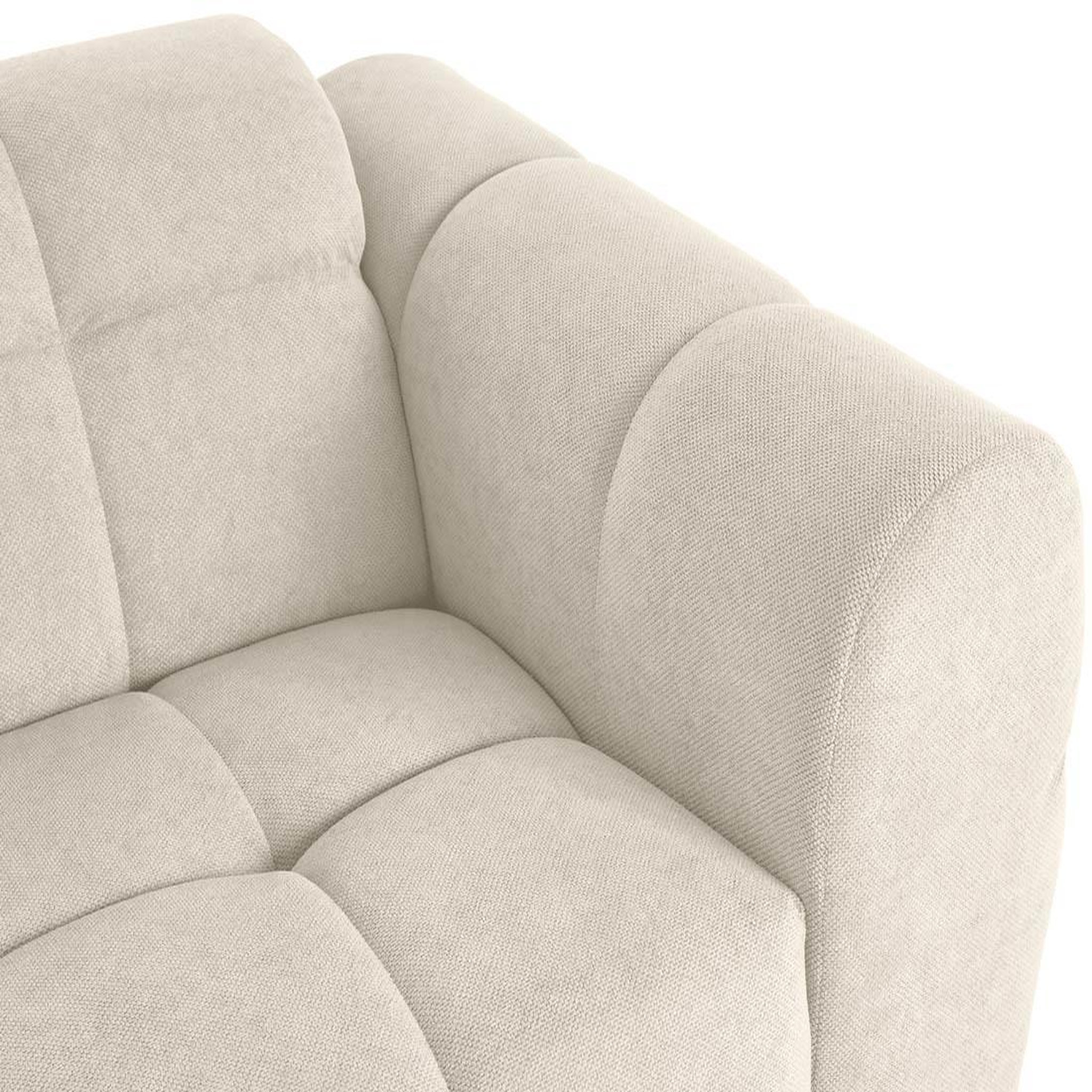 Voir la diapositive 6 : BEST MOBILIER Ray - canapé droit 2 places en tissu texturé
