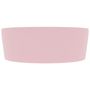 Voir la diapositive 4 : VIDAXL Lavabo de luxe avec trop-plein Rose mat 36x13 cm Ceramique